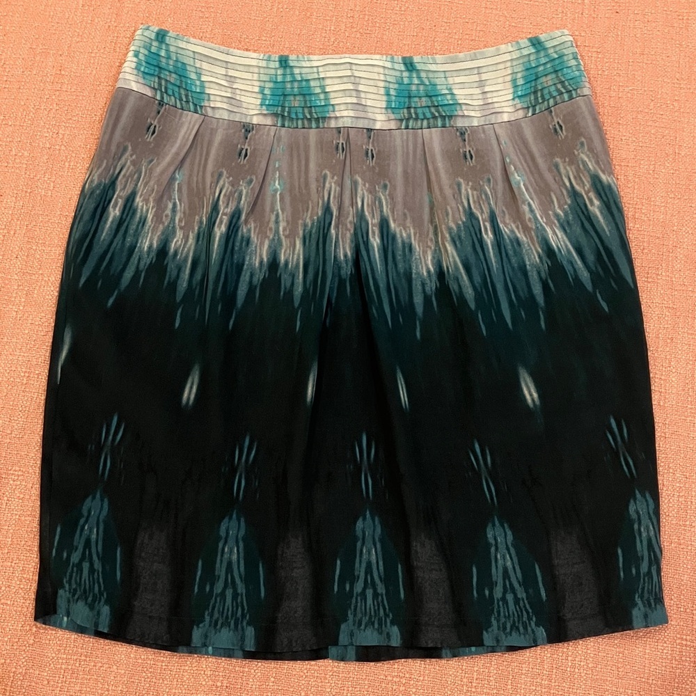 Mexx Teal and Black peacock color midi Skirt